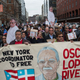 People march to demand the release of Puerto Rican nationalist Oscar Lopez Rivera near the White House in Washington, DC, on January 11, 2017. NICHOLAS KAMM/AFP/Getty Images